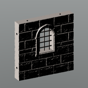CA0113 - Castle wall (Standalone with dungeon window)