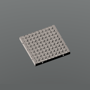 SS0006 - Space Station - Floor tile 3 (Corridor plate - Two edge trim opposing sides)